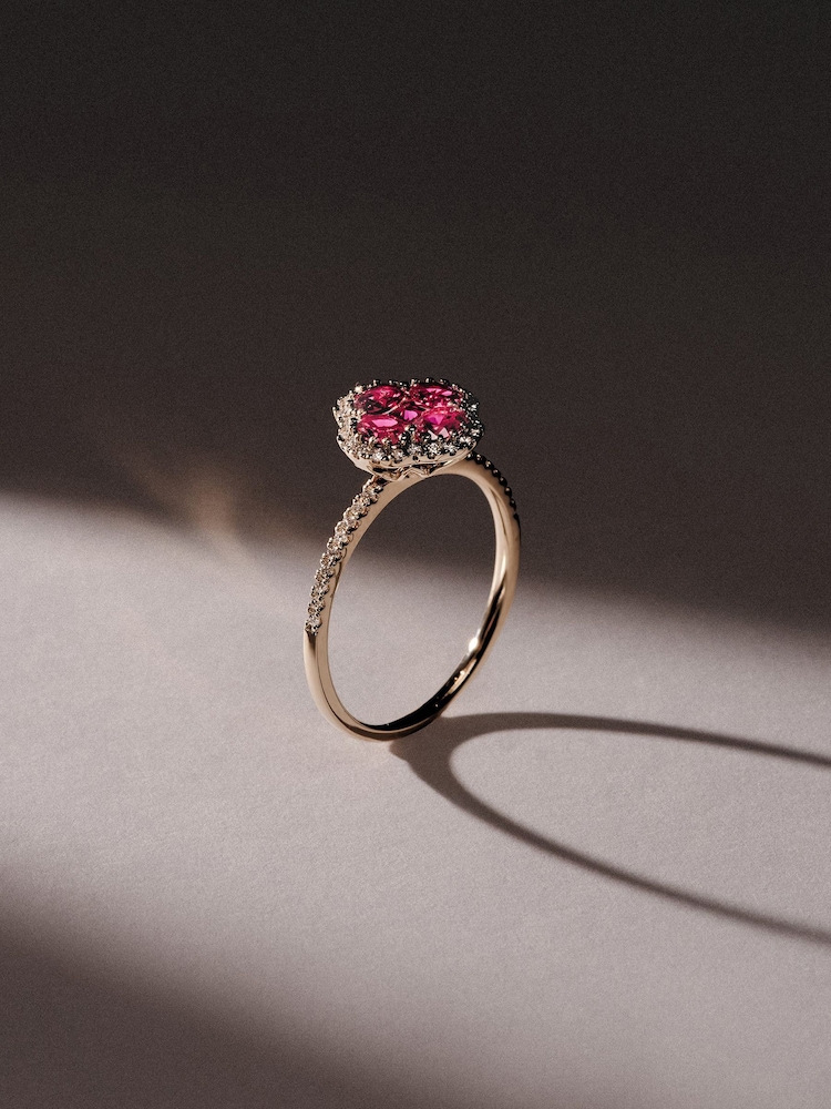 The Diamond Store Red Alegria Lab Sapphire Ring 1.00ct in 18k Gold Vermeil - Image 2 of 5