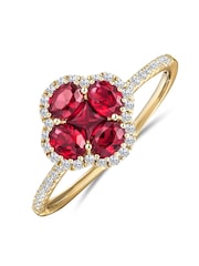 The Diamond Store Red Alegria Lab Sapphire Ring 1.00ct in 18k Gold Vermeil - Image 3 of 5