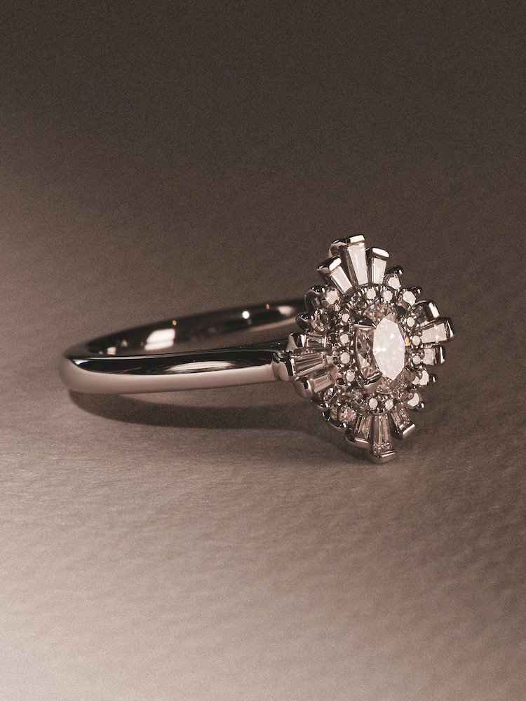 The Diamond Store White The Radiance Lab Diamond Ring 0.52ct H/SI Set in 925 Silver - Image 1 of 8
