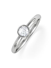 The Diamond Store White Horizon Round Cut Lab Diamond Solitaire Ring 0.25ct H/SI in 925 Silver - Image 4 of 8