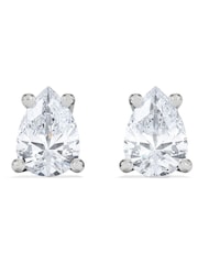 The Diamond Store White Naomi Pear Cut Lab Diamond Stud Earrings 0.30ct H/SI in 925 Silver - Image 1 of 8