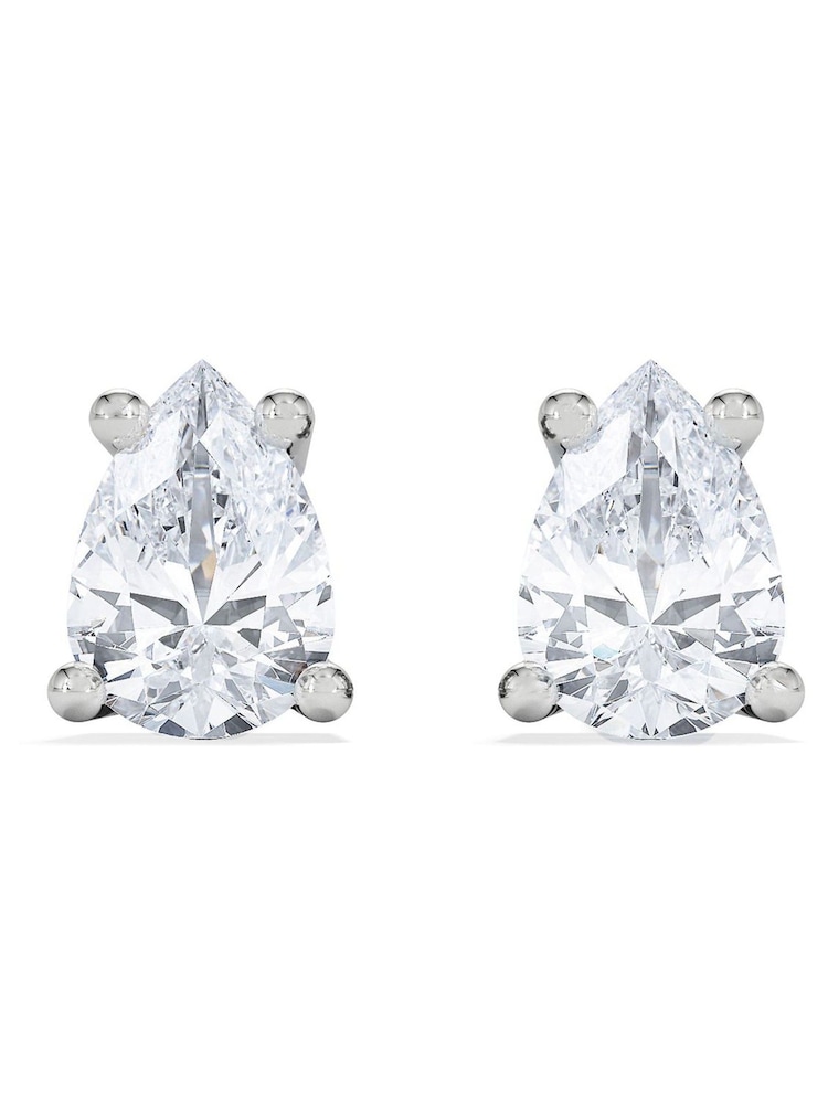 The Diamond Store White Naomi Pear Cut Lab Diamond Stud Earrings 0.30ct H/SI in 925 Silver - Image 1 of 8
