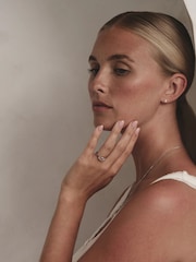 The Diamond Store White Naomi Pear Cut Lab Diamond Stud Earrings 0.30ct H/SI in 925 Silver - Image 6 of 8