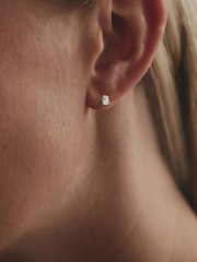 The Diamond Store White Naomi Pear Cut Lab Diamond Stud Earrings 0.30ct H/SI in 925 Silver - Image 7 of 8