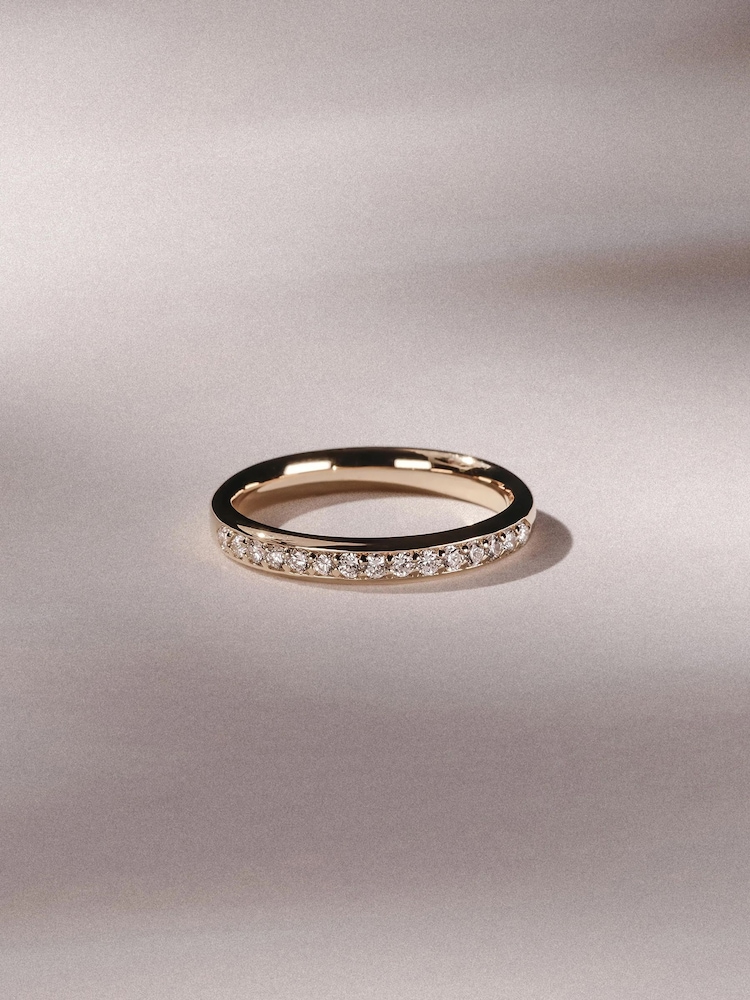 The Diamond Store White Lab Diamond Heritage Half Eternity Ring 0.30ct H/SI in 18K Gold Vermeil - Image 1 of 7