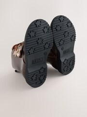 Bronze Shimmer Standard Fit (F) Lace Up Ankle Boots - Image 3 of 5