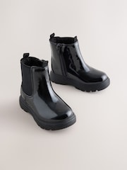 Black Patent Chelsea Chunky Ankle Boots - Image 1 of 5