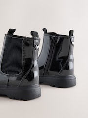 Black Patent Chelsea Chunky Ankle Boots - Image 4 of 5