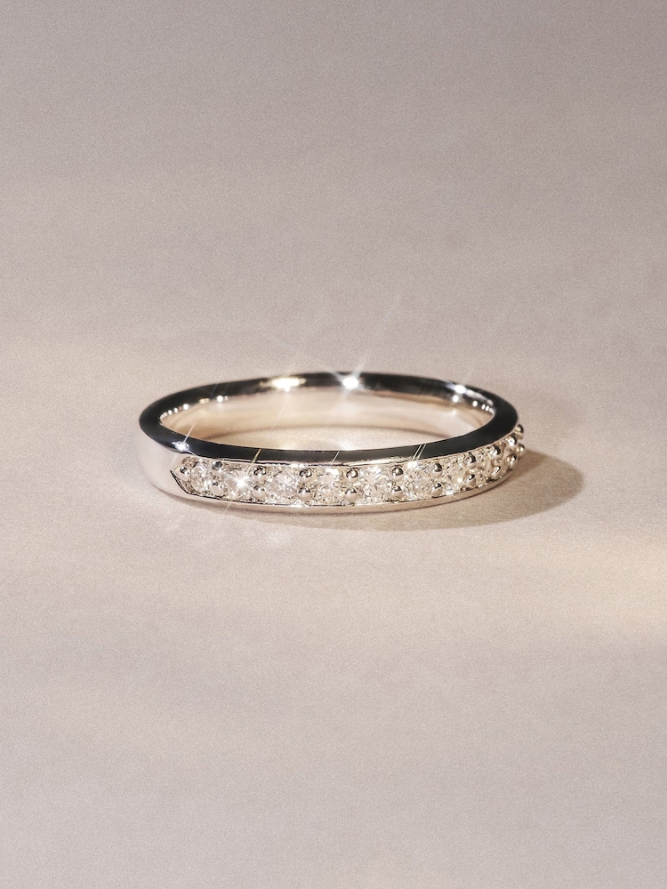 The Diamond Store White Lab Diamond Heritage Half Eternity Ring 0.30ct H/SI in 925 Silver - Image 1 of 8