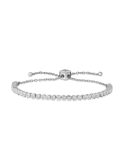 The Diamond Store White Lab Diamond Bezel Rubover Tennis Bracelet 0.50ct in 925 Silver - Image 1 of 3