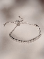 The Diamond Store White Lab Diamond Bezel Rubover Tennis Bracelet 0.50ct in 925 Silver - Image 2 of 3