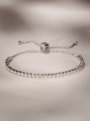 The Diamond Store White Lab Diamond Bezel Rubover Tennis Bracelet 0.50ct in 925 Silver - Image 3 of 3