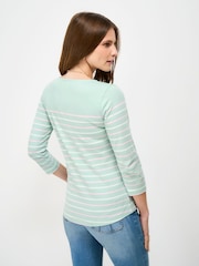 Crew Clothing Blue Essential Breton Top - Image 2 of 5