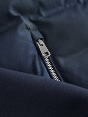 Navy Quilted Hybrid Hooded Jacket - Image 11 of 12