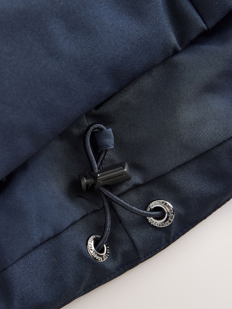 Navy Quilted Hybrid Hooded Jacket - Image 12 of 12 Navy Quilted Hybrid Hooded Jacket - Image 12 of 12