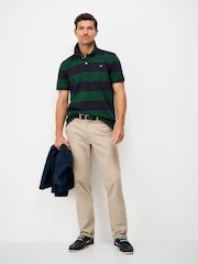 Crew Clothing Blue Striped Cotton Rugby Polo Shirt - Image 2 of 5