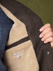 Brown Borg Lined Trucker Jacket With Wool - Image 5 of 6