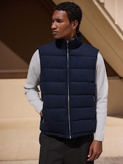 Marin - Faux Suede Quilted Padded Gilet - Bild 4 av 11