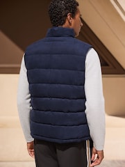 Marin - Faux Suede Quilted Padded Gilet - Bild 5 av 11