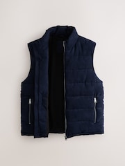 Marin - Faux Suede Quilted Padded Gilet - Bild 7 av 11