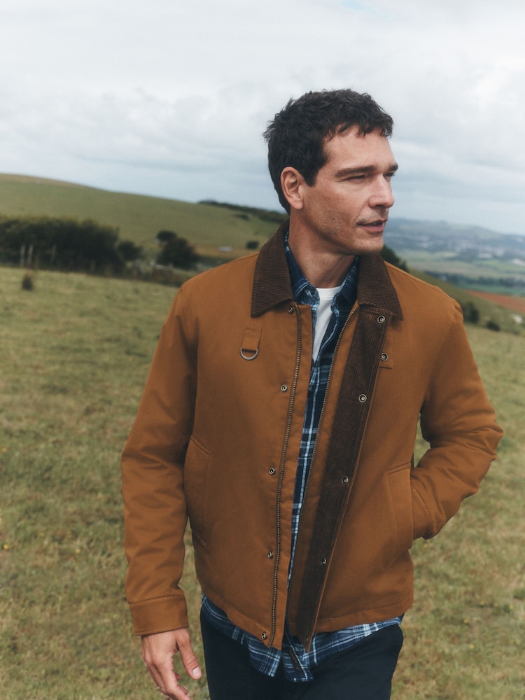 Tan Brown Shower Resistant Tri Blend Barn Jacket - Image 1 of 11 Tan Brown Shower Resistant Tri Blend Barn Jacket - Image 1 of 11