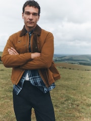 Tan Brown Shower Resistant Tri Blend Barn Jacket - Image 2 of 11