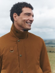 Tan Brown Shower Resistant Tri Blend Barn Jacket - Image 4 of 11