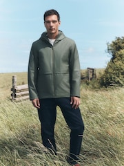Khaki Green Waterproof Rubberised Anorak Jacket - Image 2 of 8