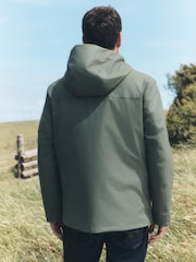 Khaki Green Waterproof Rubberised Anorak Jacket - Image 4 of 8