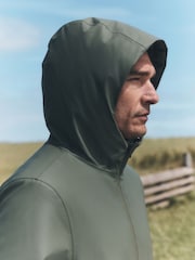 Khaki Green Waterproof Rubberised Anorak Jacket - Image 6 of 8