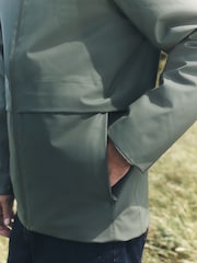 Khaki Green Waterproof Rubberised Anorak Jacket - Image 8 of 8