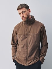Brown Shower Resistant Seersucker Anorak Jacket - Image 1 of 7