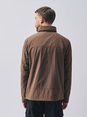 Brown Shower Resistant Seersucker Anorak Jacket - Image 3 of 7