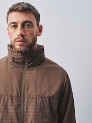 Brown Shower Resistant Seersucker Anorak Jacket - Image 4 of 7