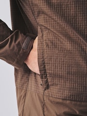 Brown Shower Resistant Seersucker Anorak Jacket - Image 7 of 7