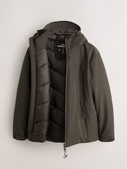 Brown Shower Resistant Padded Lined Jacket - Image 11 of 14