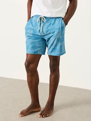 FatFace Teal Blue Printed Palm Tile Board Shorts - Image 1 of 7