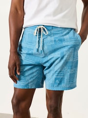 FatFace Teal Blue Printed Palm Tile Board Shorts - Image 3 of 7