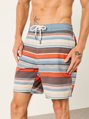 FatFace Orange Stripe Board Shorts - Image 1 of 5