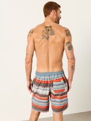 FatFace Orange Stripe Board Shorts - Image 2 of 5