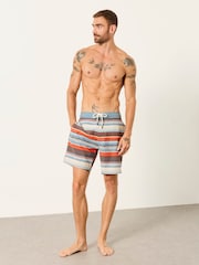 FatFace Orange Stripe Board Shorts - Image 4 of 5