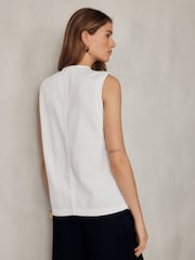 Ecru V-Neck Lightweight Denim Waistcoat - Image 5 of 5