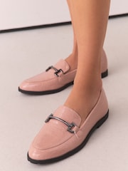 Rose Pink Wide Fit Forever Comfort® Trim Hardware Loafers - Image 4 of 8