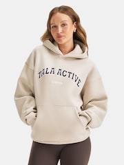 Cream - TALA Active Embroidered Hoodie - Imaginea 1 din 3
