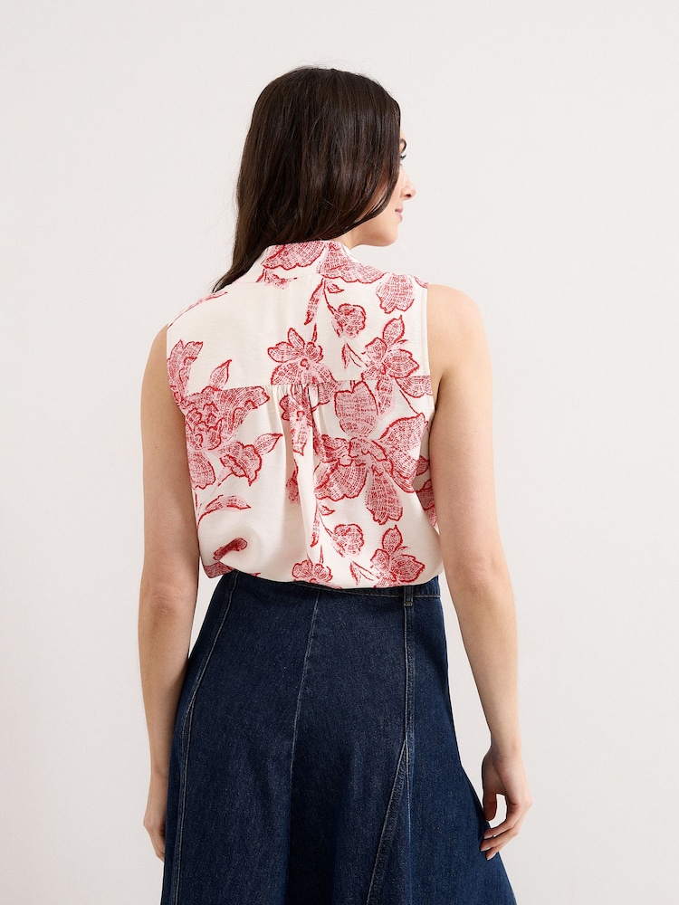 Phase Eight Red Junie Floral Blouse - Image 2 of 6
