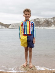 לבן - גופיית גלישה עשויה בד המגן מפני קרינת השמש UV לבנים של Muddy Puddles - תמונה 1 מתוך 5