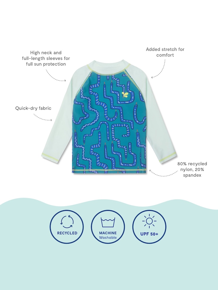 ירוק - גופיית גלישה עשויה בד המגן מפני קרינת השמש UV לבנים של Muddy Puddles - תמונה 5 מתוך 5 ירוק - גופיית גלישה עשויה בד המגן מפני קרינת השמש UV לבנים של Muddy Puddles - תמונה 5 מתוך 5