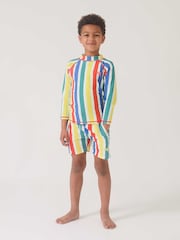 לבן - Muddy Puddles מכנסי שחייה קצרים באפקט הגנה מפני קרני UV - תמונה 2 מתוך 5