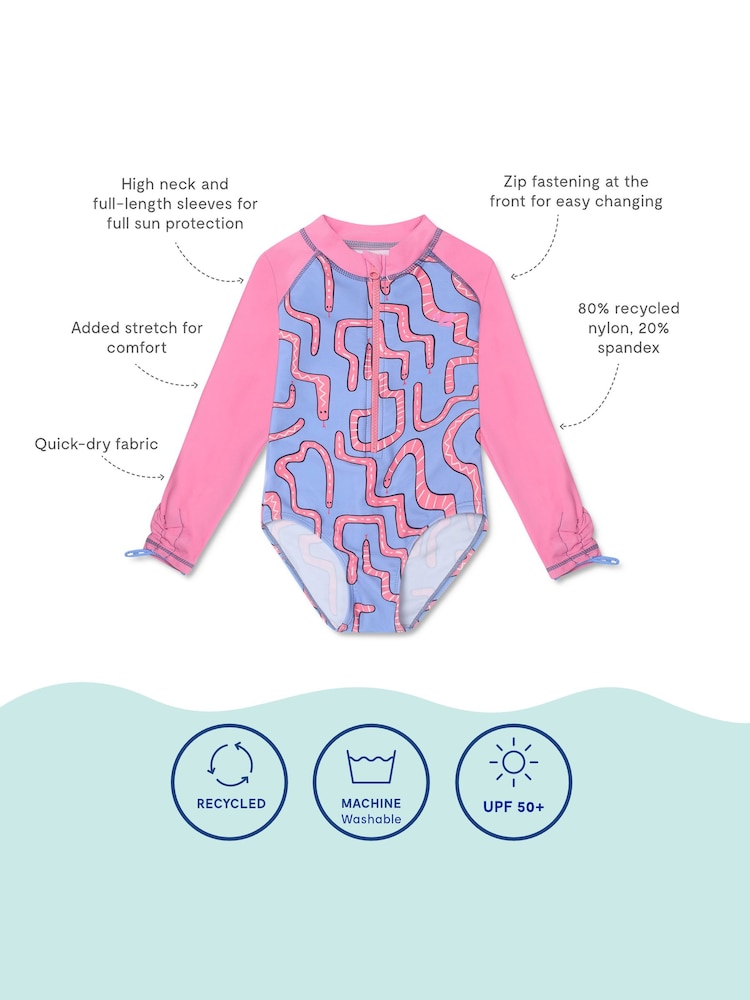 ピンク - Muddy Puddles UV 保護 スイムスーツ - 画像 5 / 5