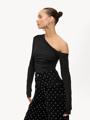 LOAVIES Glow All Day Off Shoulder Black Top - Image 3 of 5